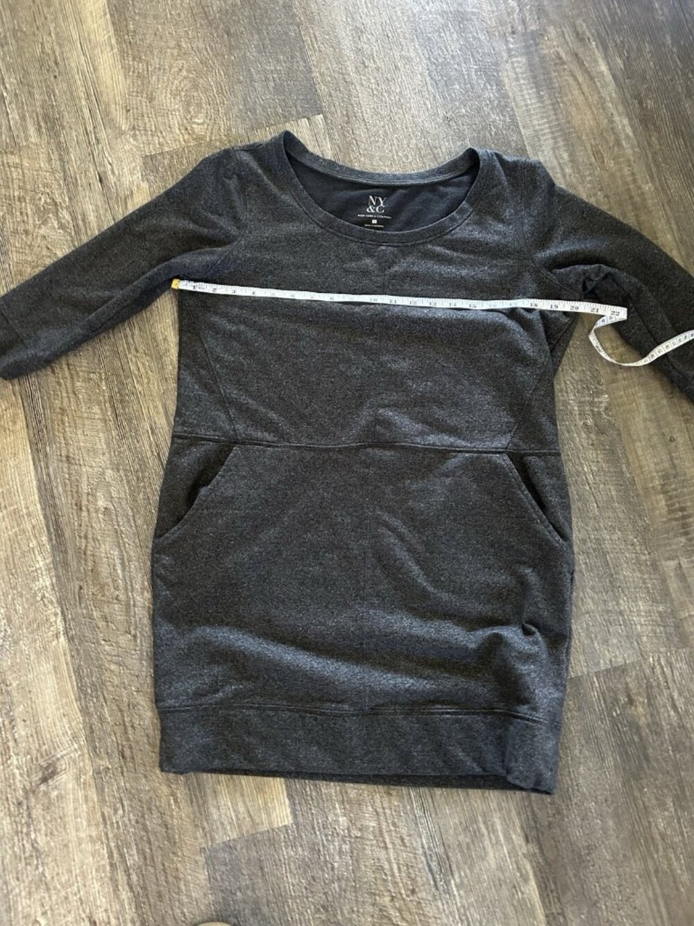 New York & Co Lightweight Sweatshirt Dress Medium Minimal Casual Comfy - Picture 9 of 9